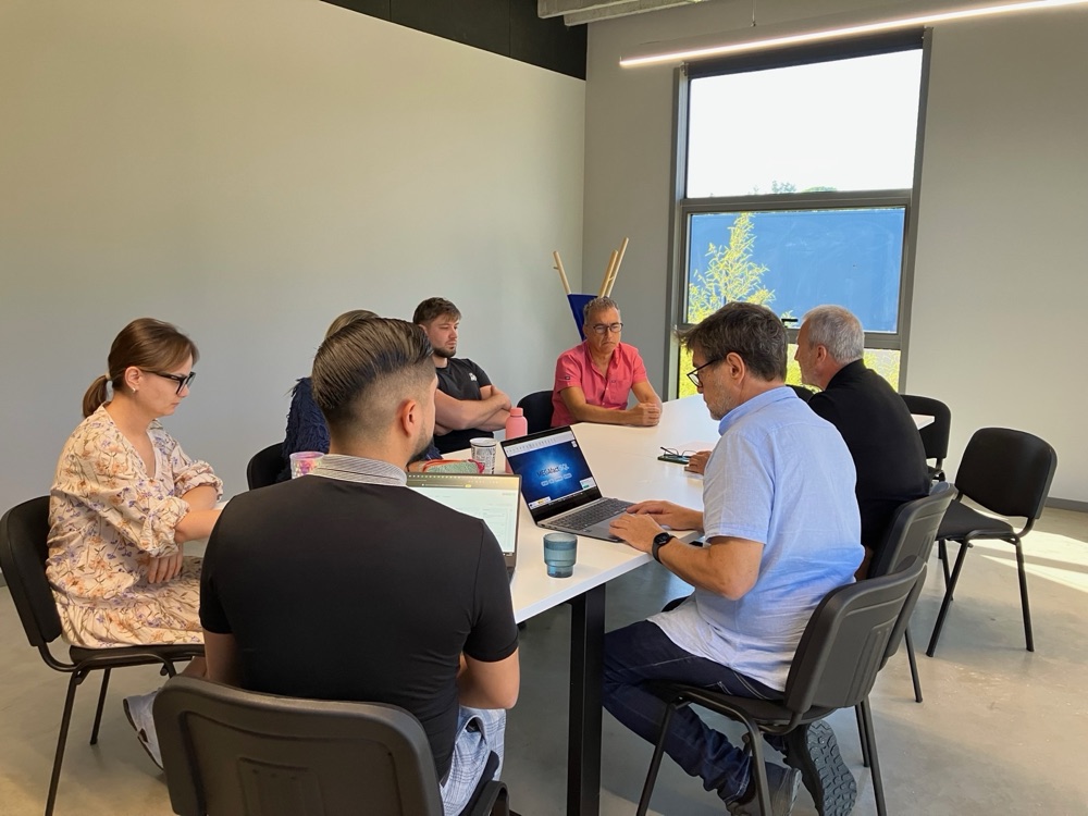 The Zertifier team in a working session at the Palol de Revardit office