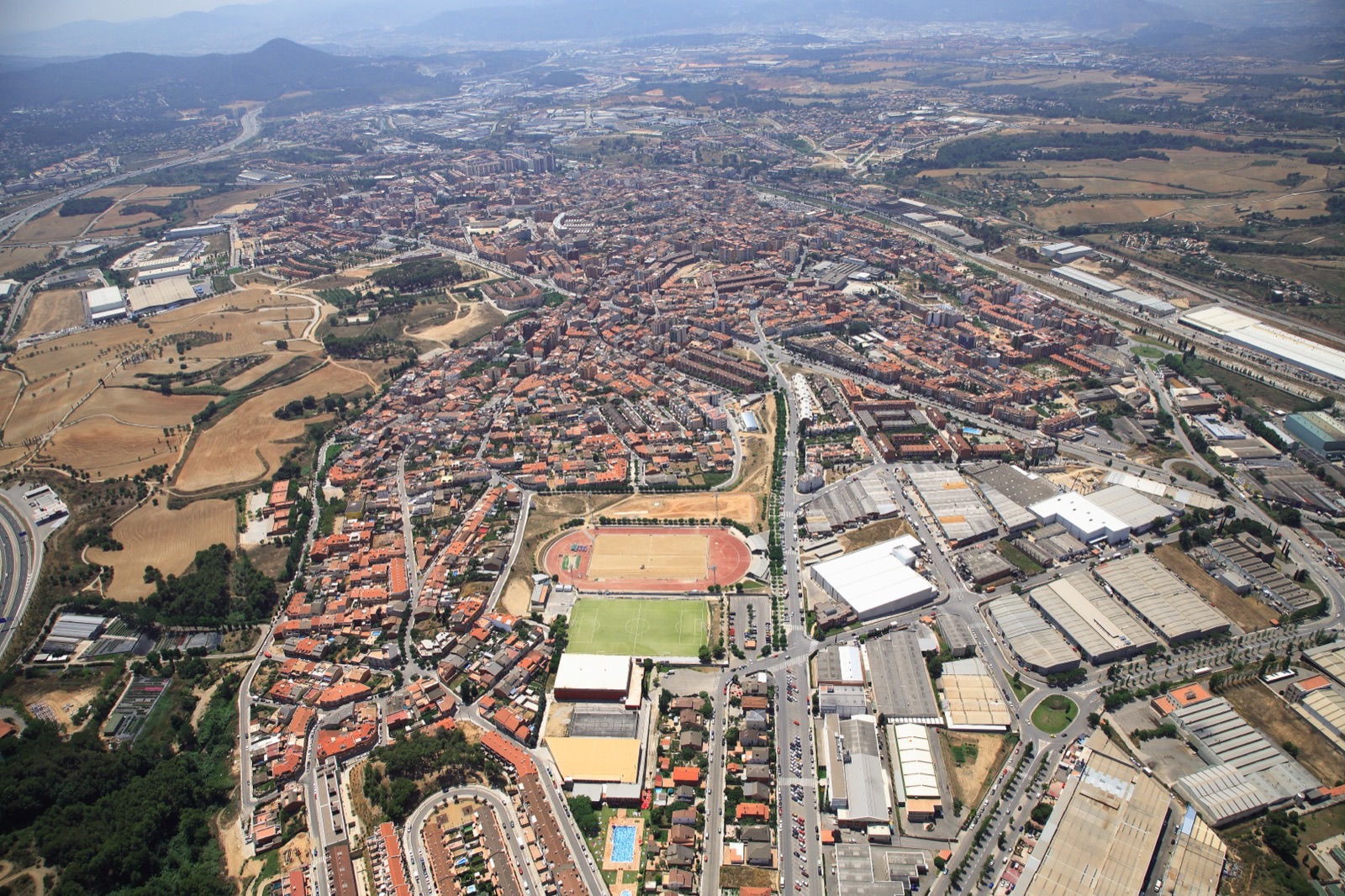 Aerial view of Rubí, the district served by the EMPOWER-X energy data ecosystem
